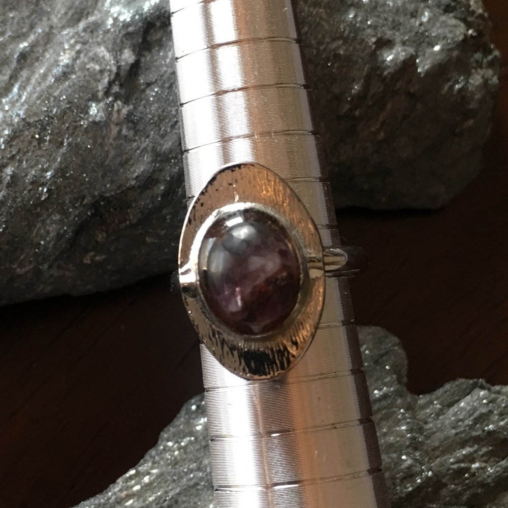 Silver with Amethyst Ring